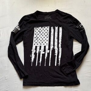 Grunt Style Black Long Sleeve Graphic Tee